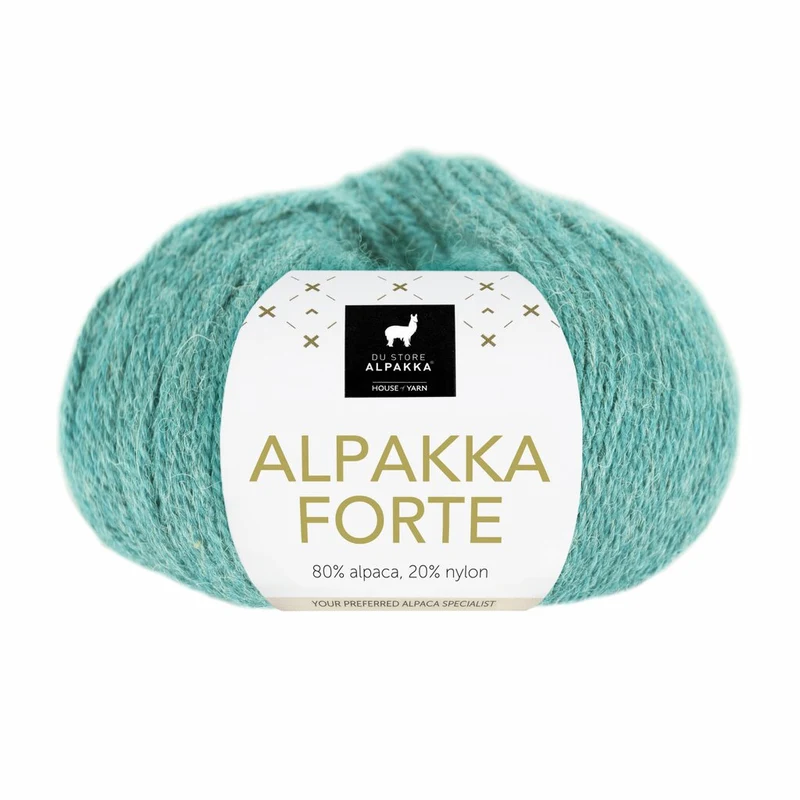 Du Store Alpakka Forte 713 Verde mar claro moteado