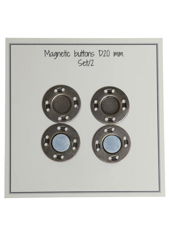 Go Handmade Botones magnéticos 20 mm (2 piezas): Bronce