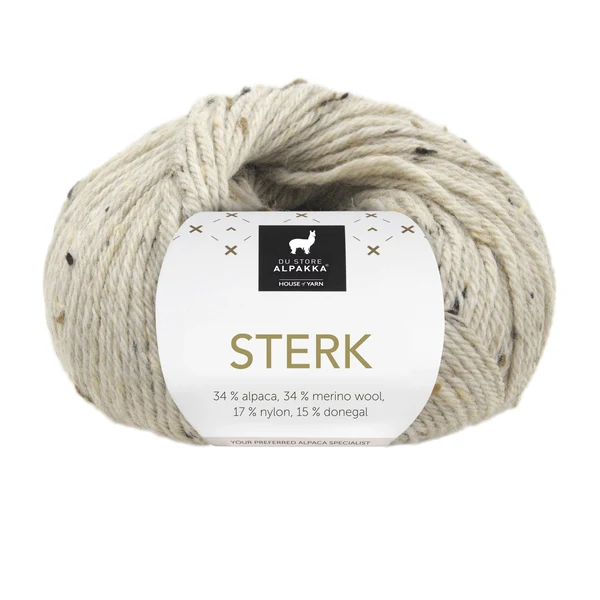 Du Store Alpakka Sterk 932 Tweed beige claro jaspeado