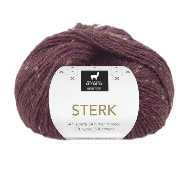 Du Store Alpakka Sterk 927 Tweed burdeos