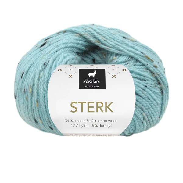 Du Store Alpakka Sterk 928 Tweed azul caribeño