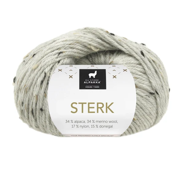 Du Store Alpakka Sterk 930 Tweed gris claro jaspeado
