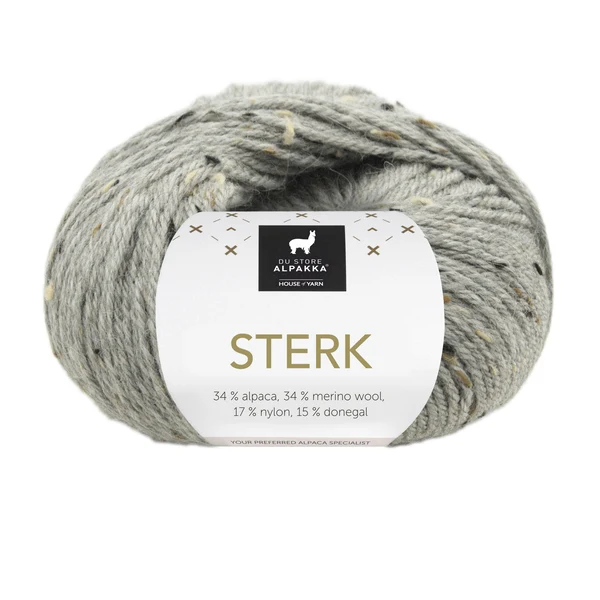 Du Store Alpakka Sterk 931 Tweed gris jaspeado