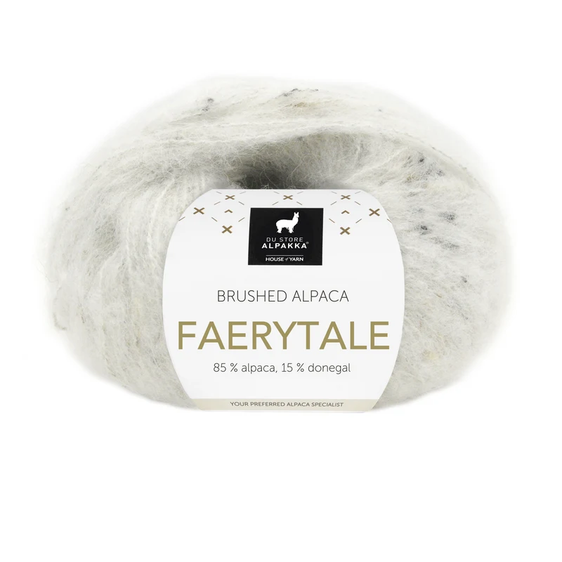 Du Store Alpakka Faerytale 814 Tweed blanco