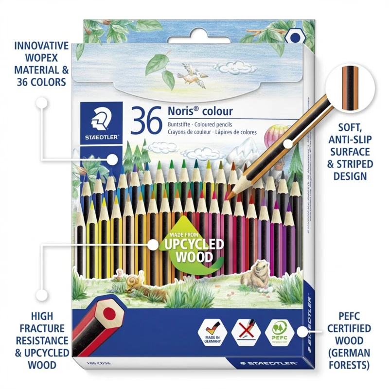 STAEDTLER Noris Club 185 Lápices de colores 36 piezas – Imagen principal cerrado