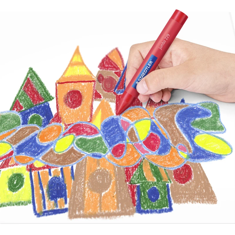 STAEDTLER Noris Club jumbo 229 Crayones de cera, 12 piezas – Aplicación