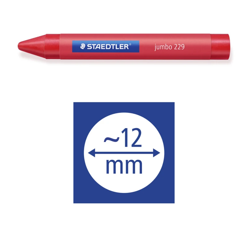 STAEDTLER Noris Club jumbo 229 Crayones de cera, 12 piezas – Picto
