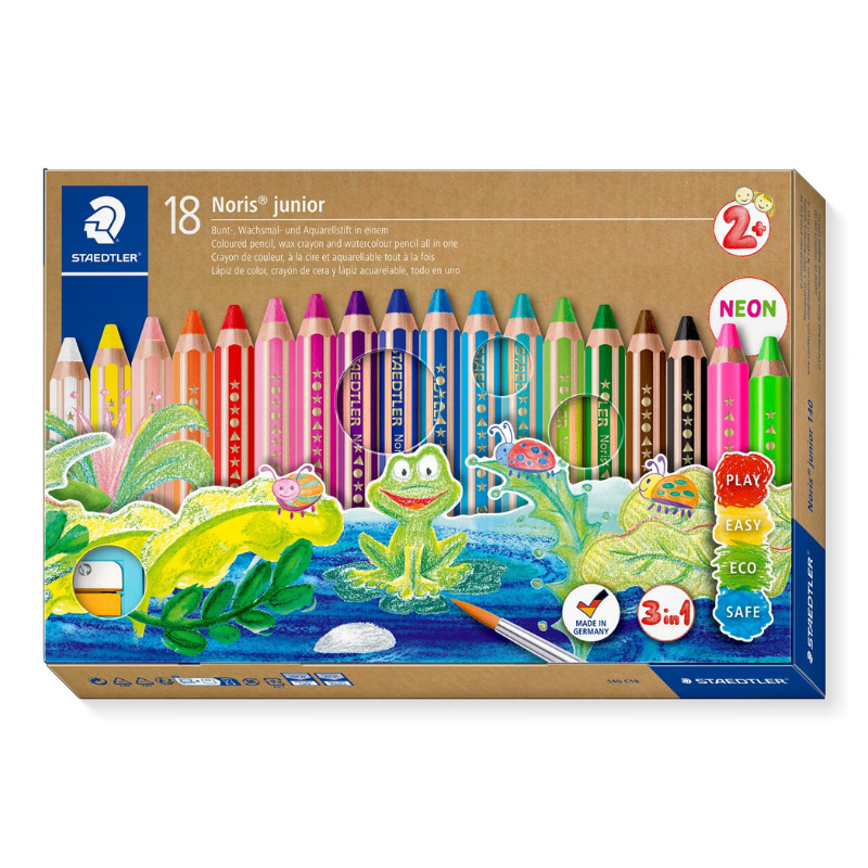 STAEDTLER Lápices de colores Buddy 3 en 1, 18 unidades
