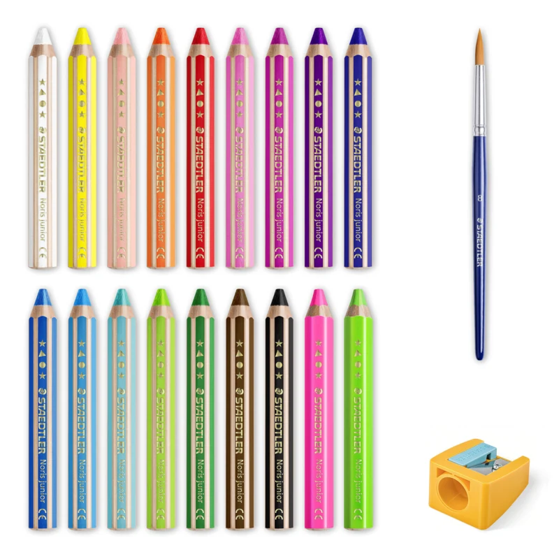 STAEDTLER Lápices de colores Buddy 3 en 1, 18 unidades – Contenido