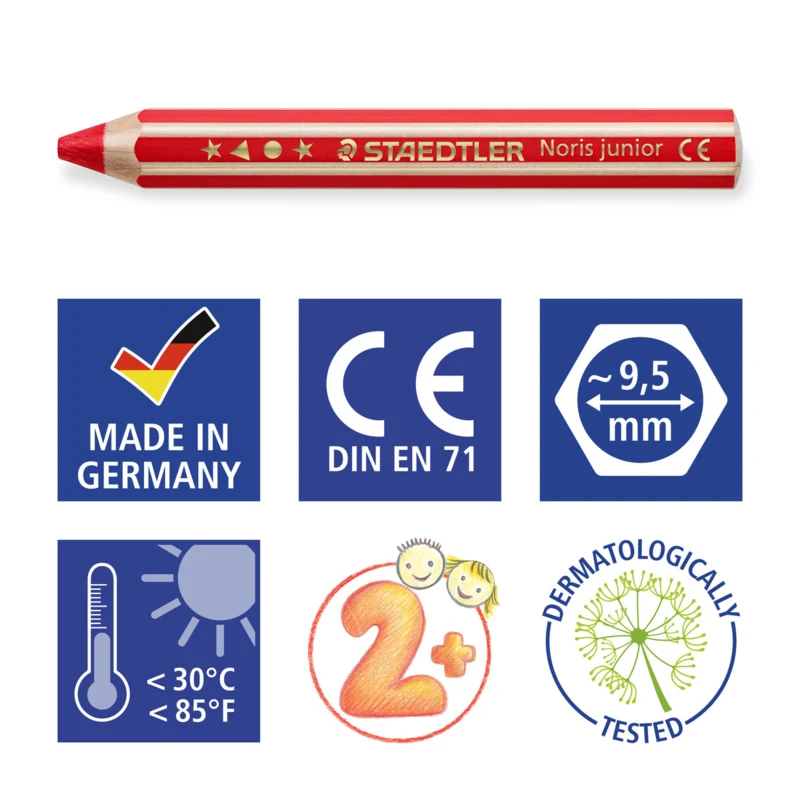 STAEDTLER Lápices de colores Buddy 3 en 1, 18 unidades – Picto1