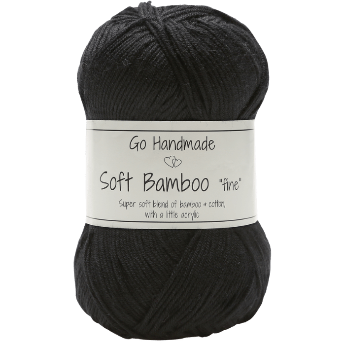 Go Handmade Soft Bamboo Fine 17424 Negro