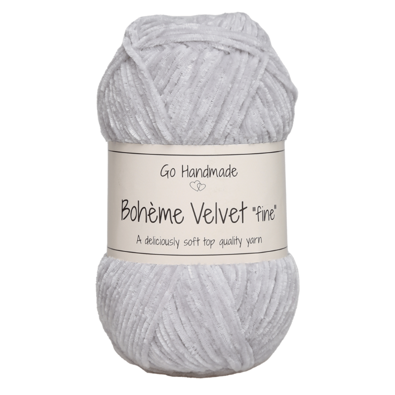 Go Handmade Bohème Velvet Fine 17601 Gris claro