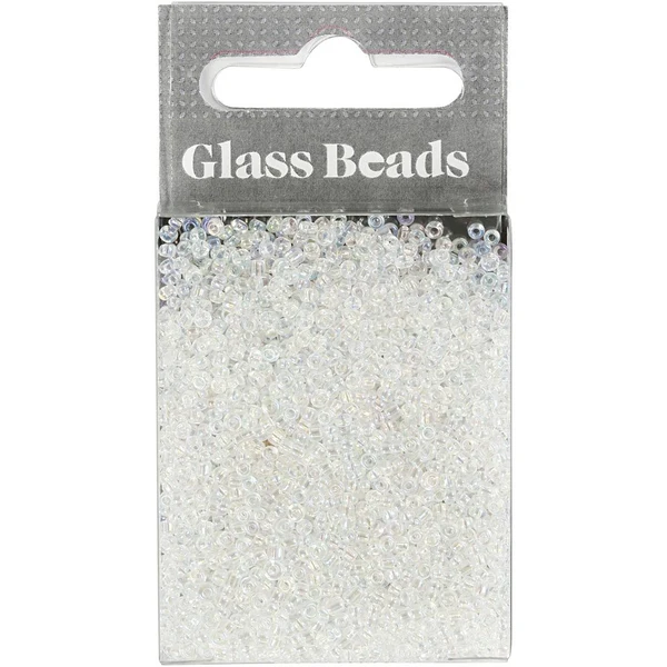 Rocallas, cuentas de vidrio 1,7 mm Blanco