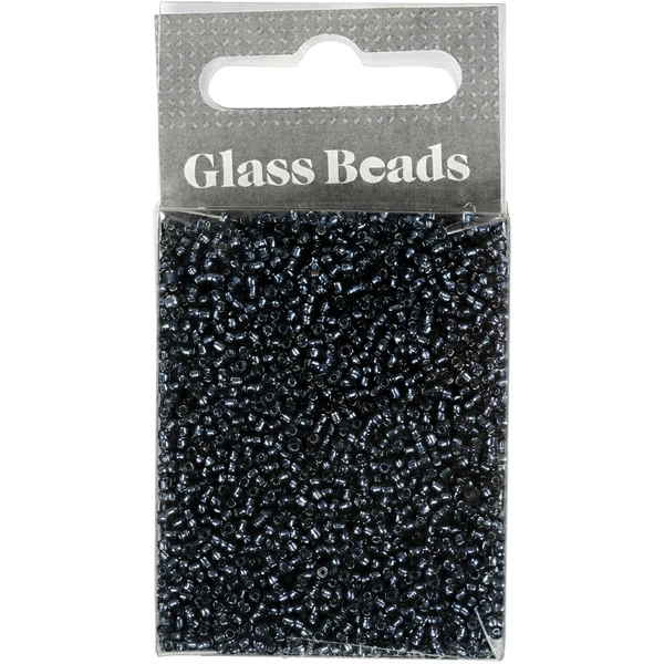 Rocallas, cuentas de vidrio 1,7 mm Gris oscuro