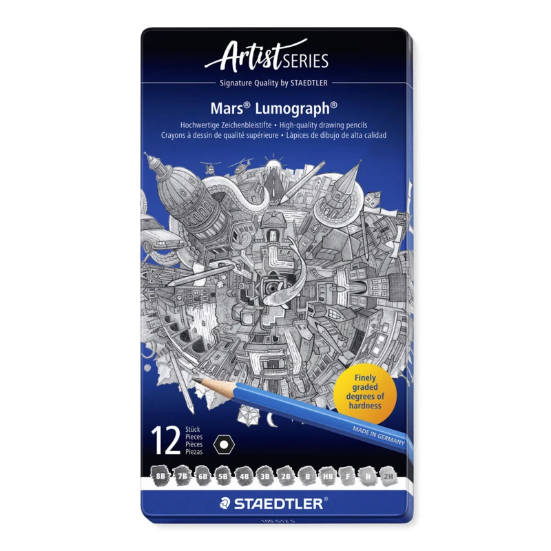 STAEDTLER Mars Lumograph Lápices, 12 piezas – Imagen principal cerrado