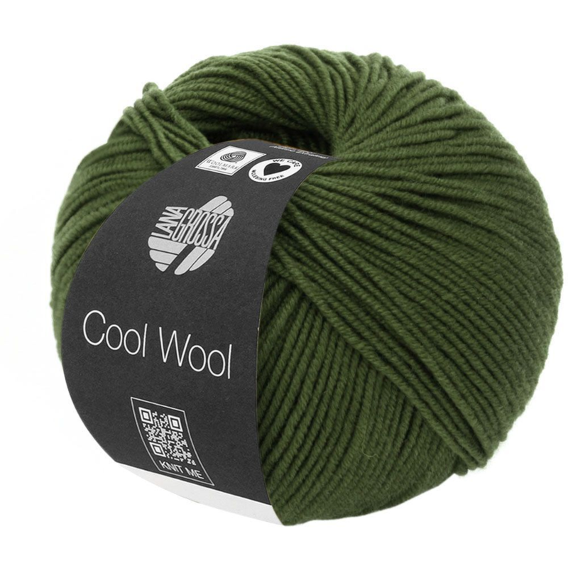 Lana Grossa Cool Wool 2042 Verde oliva oscuro