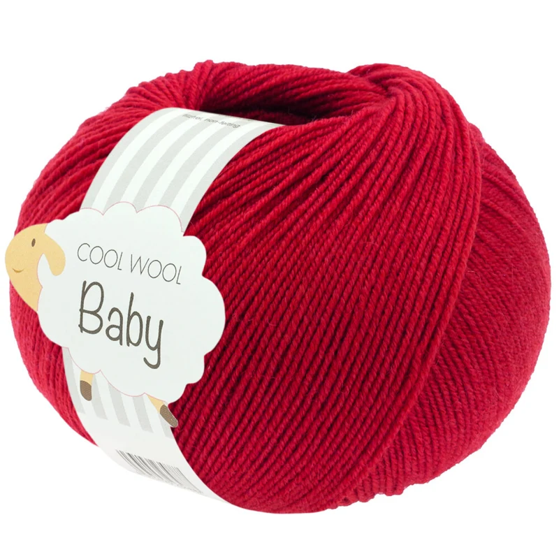 Lana Grossa Cool Wool Baby 343 Rojo cereza