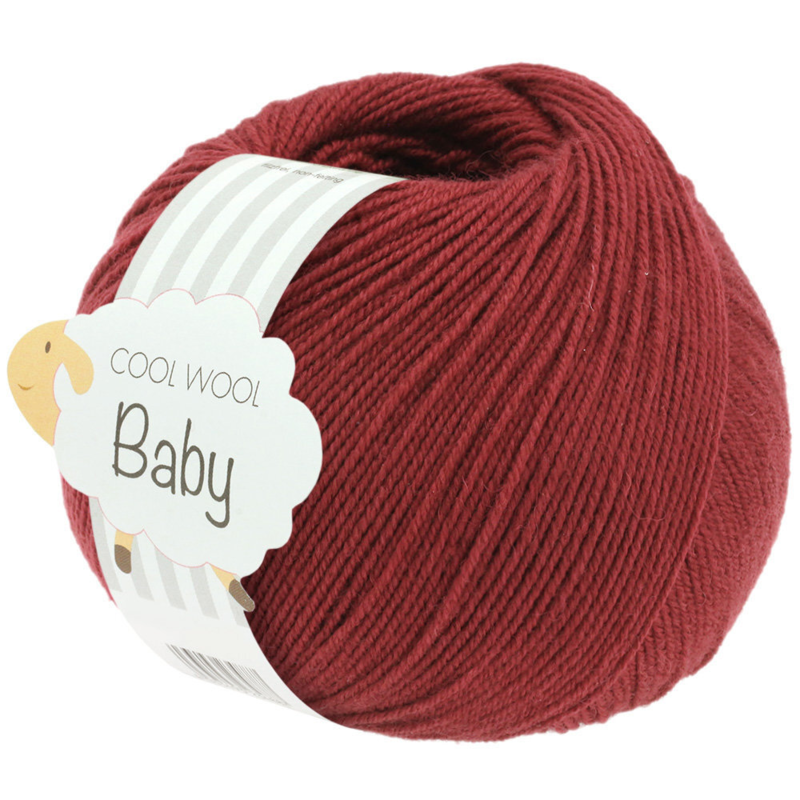 Lana Grossa Cool Wool Baby 281 Rojo vino