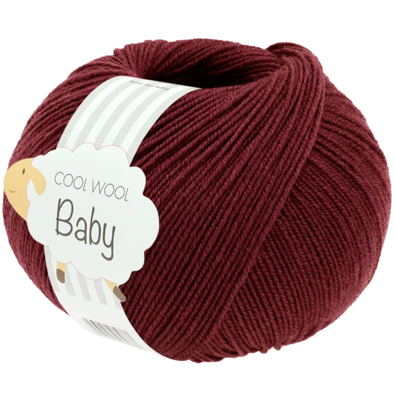 Lana Grossa Cool Wool Baby 344 Rojo vino