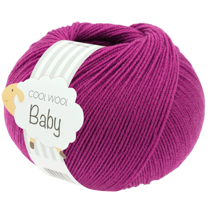 Lana Grossa Cool Wool Baby 345 Rojo violáceo