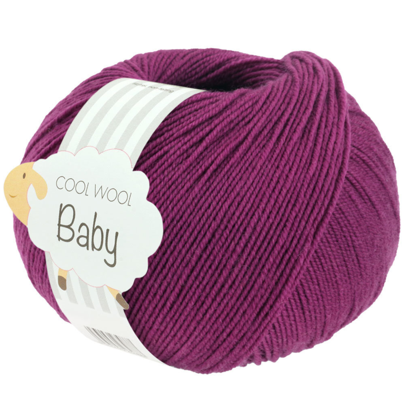 Lana Grossa Cool Wool Baby 296 Rojo violeta