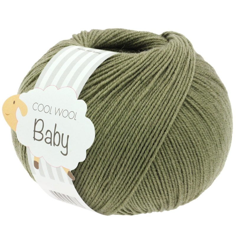 Lana Grossa Cool Wool Baby 287 Verde oliva oscuro