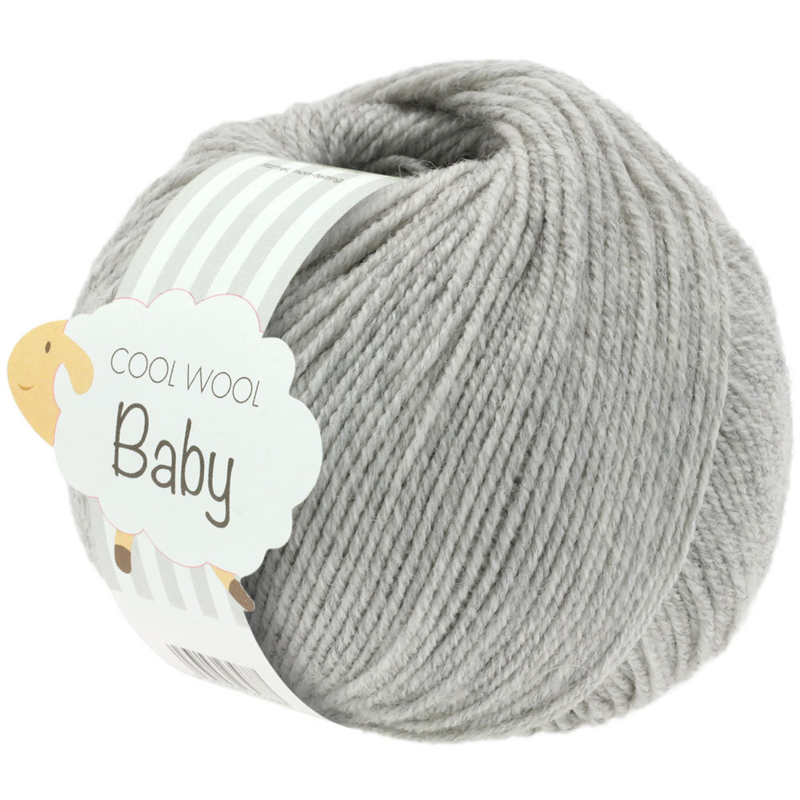 Lana Grossa Cool Wool Baby 206 Gris claro jaspeado