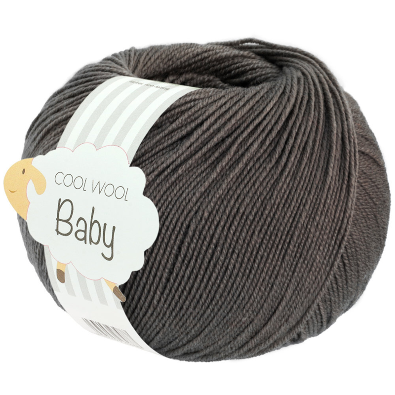 Lana Grossa Cool Wool Baby 334 Gris oscuro jaspeado