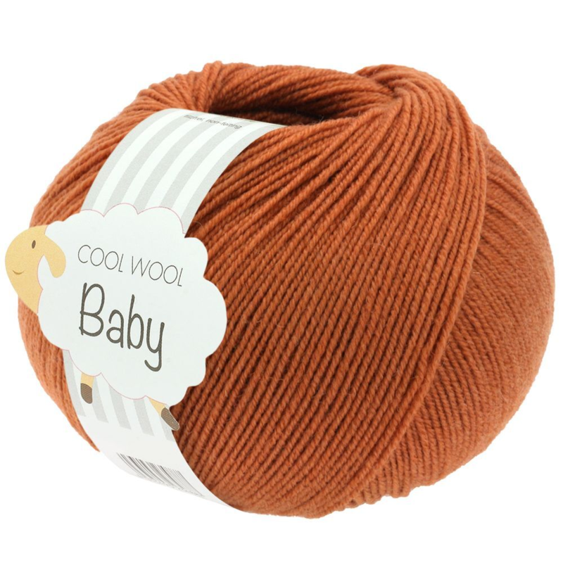 Lana Grossa Cool Wool Baby 337 Naranja marrón