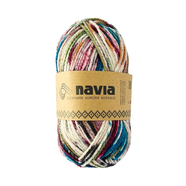 Navia Sock Yarn 520 Verde jaspeado