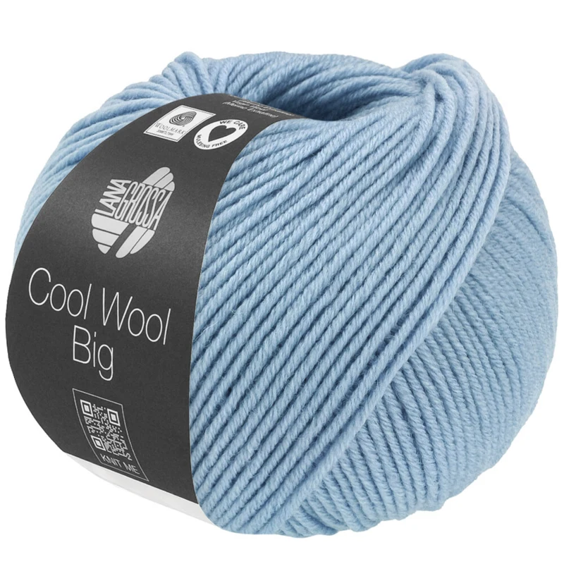Lana Grossa Cool Wool Big 1702 Azul claro jaspeado