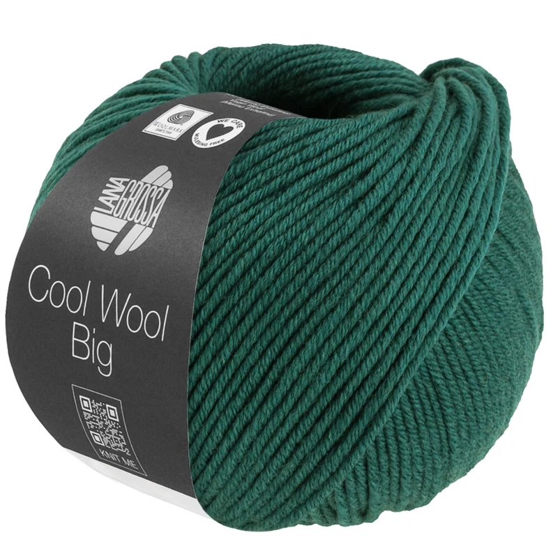 Lana Grossa Cool Wool Big 1705 Verde oscuro jaspeado