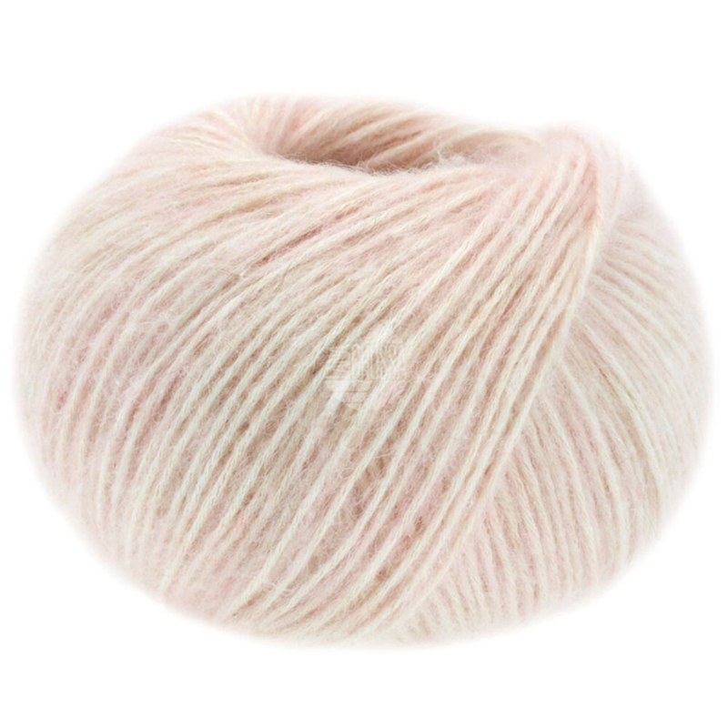 Lana Grossa Natural Alpaca Pelo 11 Rosa claro jaspeado