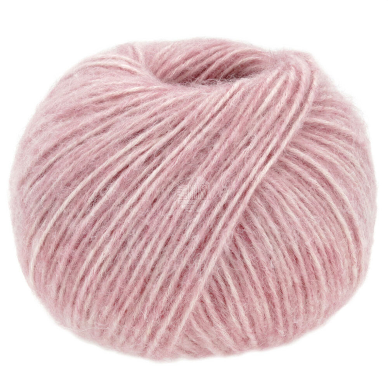 Lana Grossa Natural Alpaca Pelo 15 Rosa jaspeado