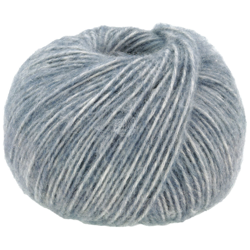 Lana Grossa Natural Alpaca Pelo 17 Azul grisáceo jaspeado