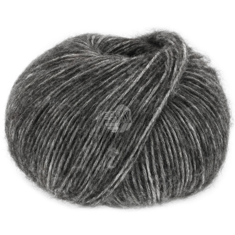 Lana Grossa Natural Alpaca Pelo 04 Gris oscuro jaspeado