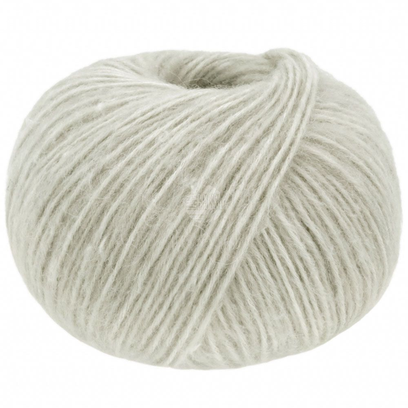 Lana Grossa Natural Alpaca Pelo 36 Blanco roto/gris claro