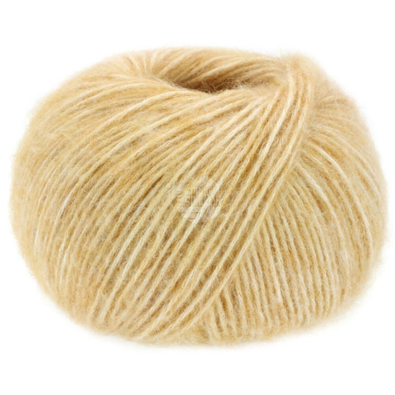 Lana Grossa Natural Alpaca Pelo 09 Amarillo arena jaspeado