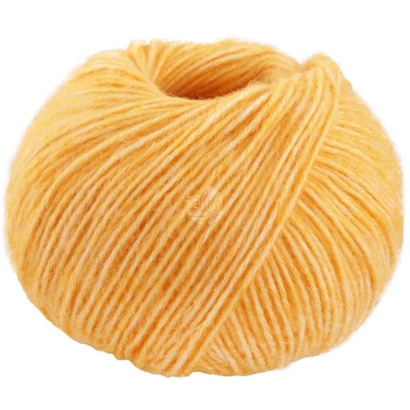 Lana Grossa Natural Alpaca Pelo 28 Amarillo yema jaspeado