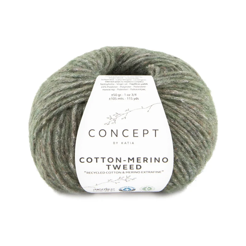 Katia Cotton-Merino Tweed 511 Negro verde