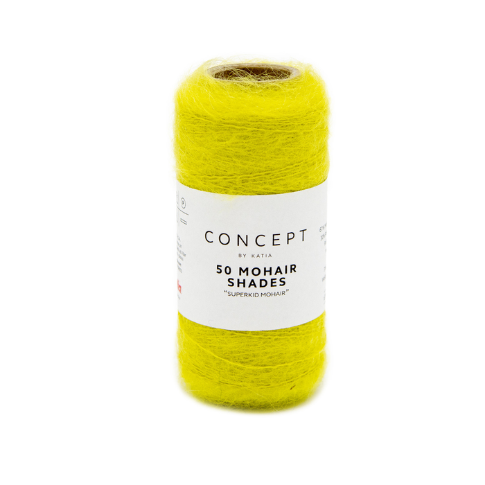 Katia 50 Mohair Shades 21 Verde amarillo (más claro que la imagen)