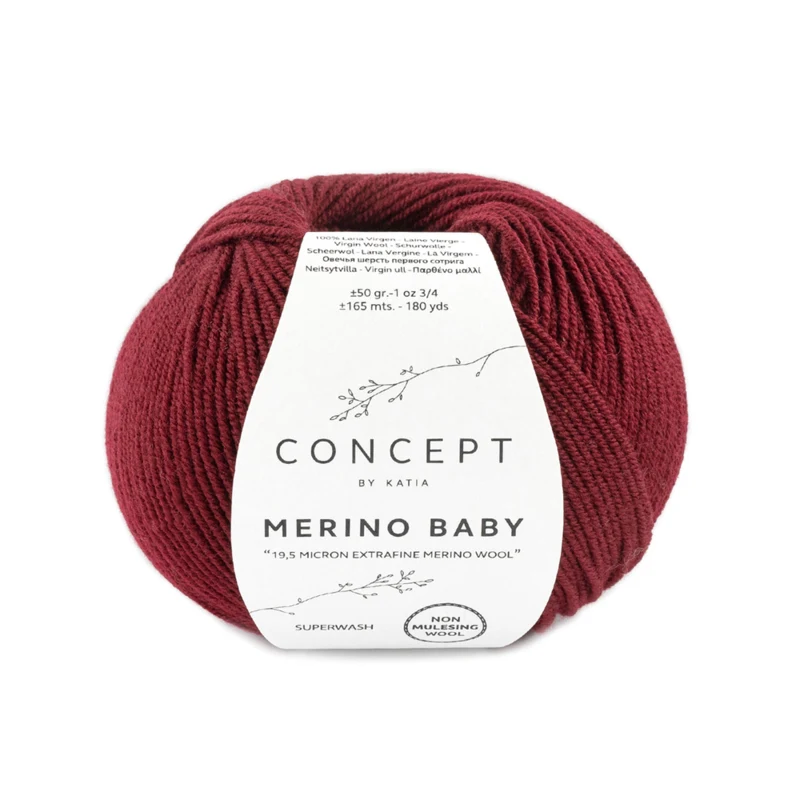 Katia Concept Merino Baby 062 Granate oscuro