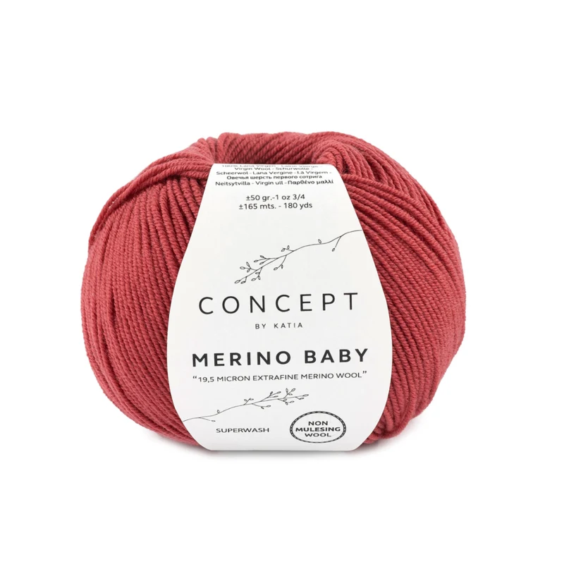 Katia Concept Merino Baby 094 Rojo frambuesa