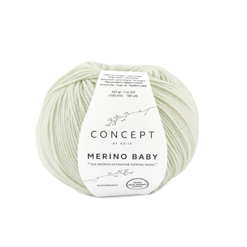 Katia Concept Merino Baby 155 Verde blanquecino