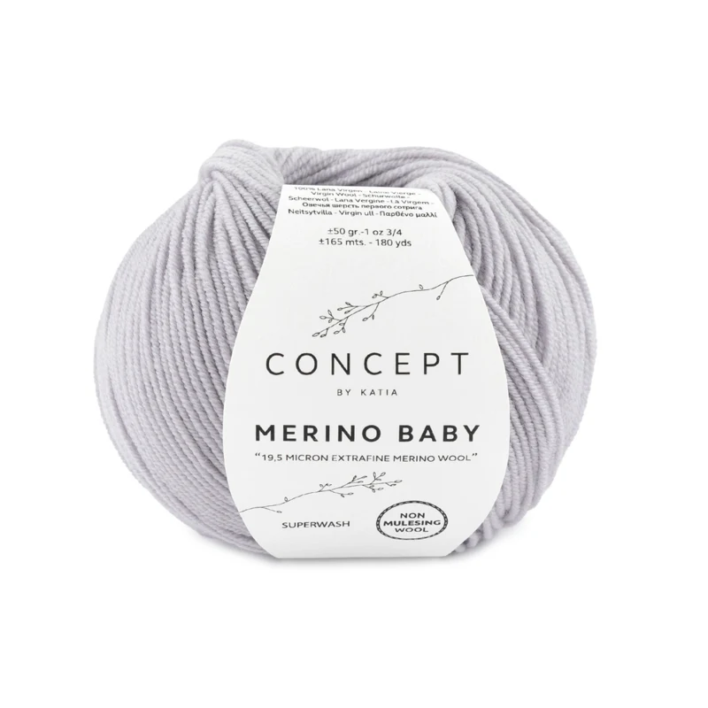 Katia Concept Merino Baby 055 Gris claro perla