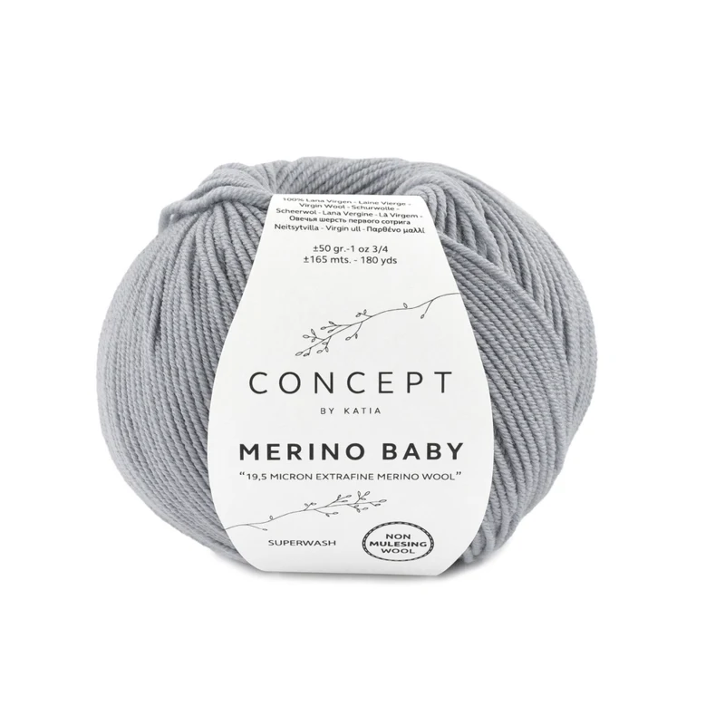 Katia Concept Merino Baby 070 Gris claro