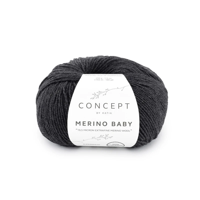 Katia Concept Merino Baby 162 Gris oscuro