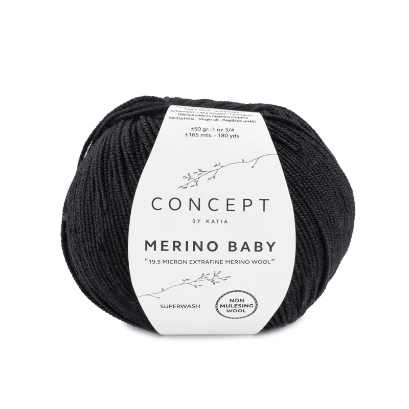 Katia Concept Merino Baby 002 Negro
