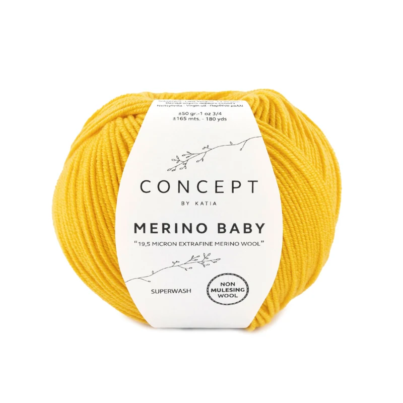 Katia Concept Merino Baby 153 Amarillo señal
