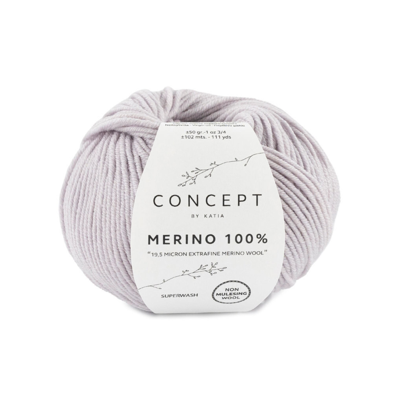 Katia Merino 100% 086 Gris claro perla